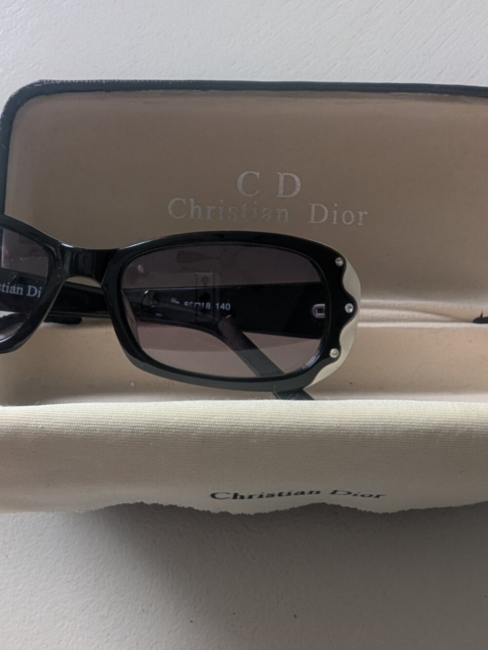 Vintage Christian Dior Black/White Sunglasses